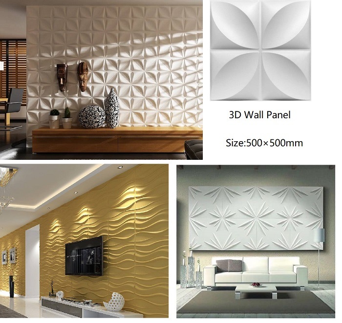 Soundproofing Plastic PVC Material Decorative Wall Panel 1mm Thickness 3D Wall Panels for Interior Decor