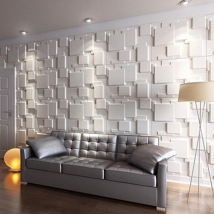 Light Weight KTV Home Theatre Interior Decorative Wall Panels, Luxury Curved Wall Decoration 3D Wall Panel