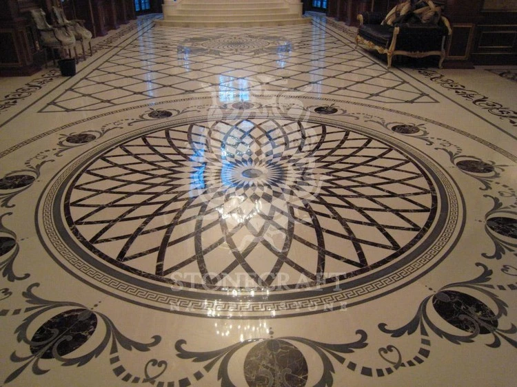 Marble Stone Floor Waterjet Pattern Medallion Mosaic Tiles for Home Hotel Decoration