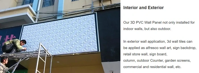 Interior Decoration PVC Gypsum Ceiling Tiles PVC 3D Wall Panel