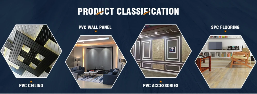 8mm Thickness Decorative Wall Panels Plastic PVC Ceiling Panel Fast Installation Laminated PVC Panel