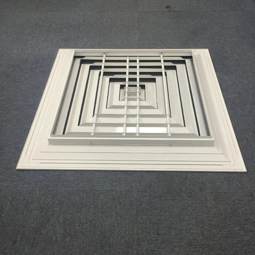 HVAC Parts Perforated Ceiling Diffuser Square Adjustable Ceiling Air Diffuser with Damper