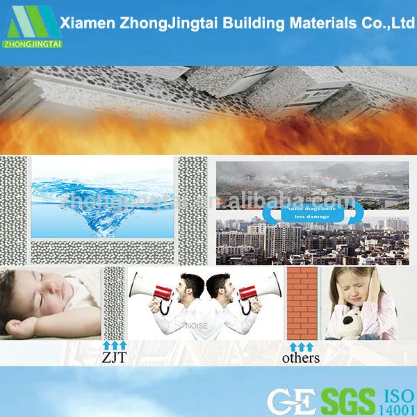 Sound Insulation Fire/Water/Moisture-Proof Energy-Saving EPS Wall Board for Residential House