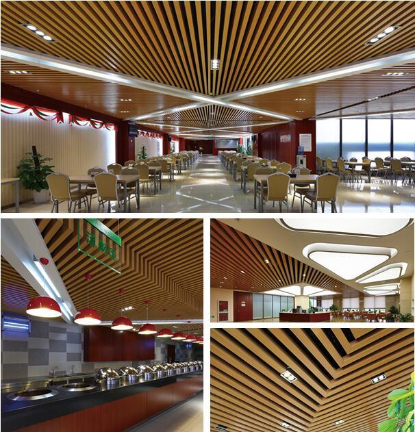 Aluminum Roll Formed Baffle Ceiling For Interior Decoration Material