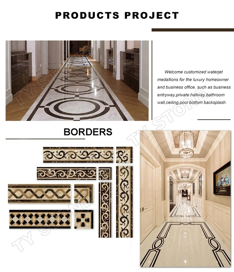 Marble Stone Floor Waterjet Pattern Medallion Mosaic Tiles for Home Hotel Decoration
