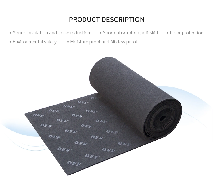 Anti Sound Acoustic Mat Panel Floor Sound Insulation Mat for Culb