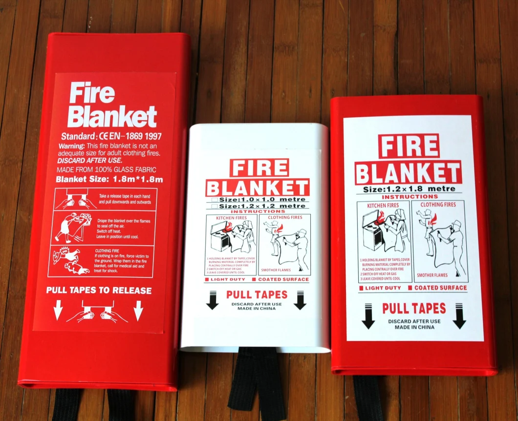 En1869 Fire Safety Equipment 0.45mm Thickness Fiberglass Fire Blanket