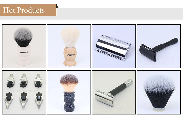 Yaqi Brand or OEM Synthetic Hair Shaving Brush with Ivory White Color Resin Handle Shaving Brush