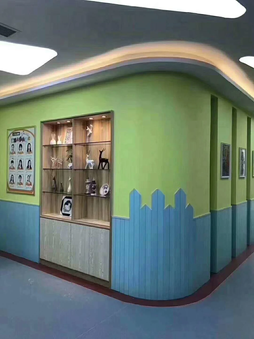 Kindergarten Decoration Uses Wood-Plastic Composite Wall Panel WPC Flat Panel