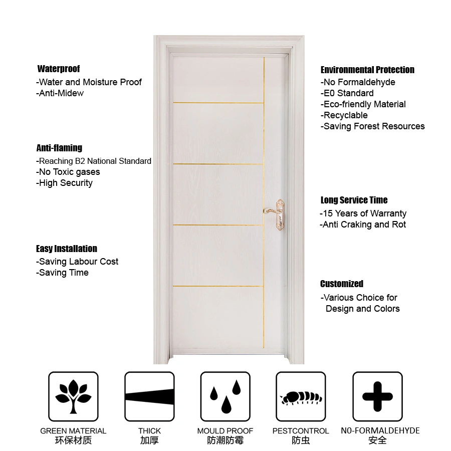 Waterproof Moistureproof Anti-Termite Home Decoration WPC Door Frame