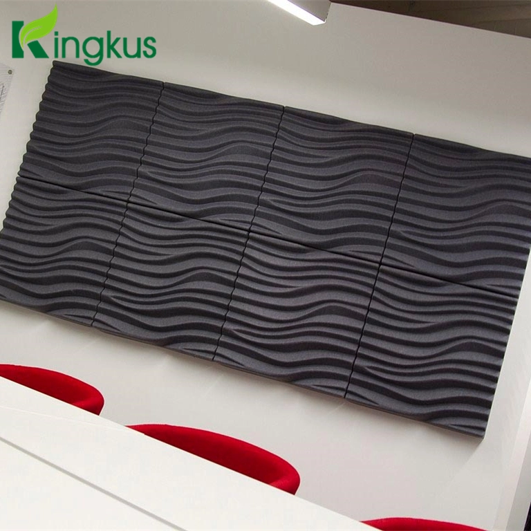 3D Wave Polyester Fiber Acoustic Board Cube Acoustic Panel