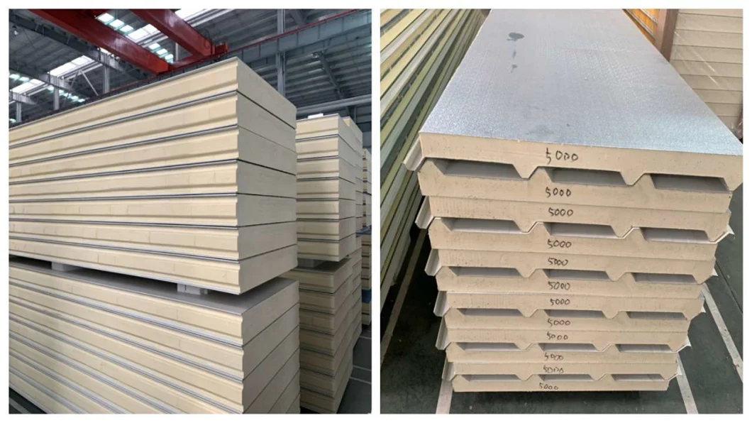 PU/PIR/PUR/Polyurethane Insulated Wall and Roof Panel Sandwich Cold Room Sandwich Panels