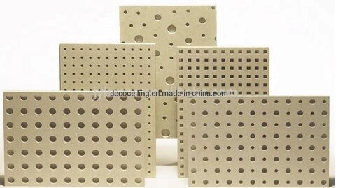 Acoustic Perforated Panel Gypsum Suspended False Ceiling Tiles, Soundproof Ceiling