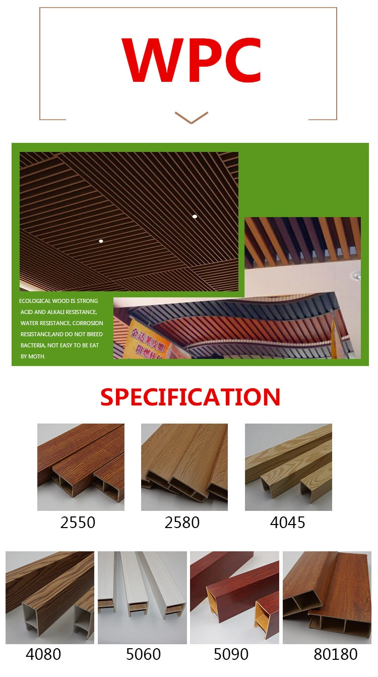Linyi Buwei WPC Indoor Decorative Suspended Ceiling Panel, PVC False Ceiling Panel Design