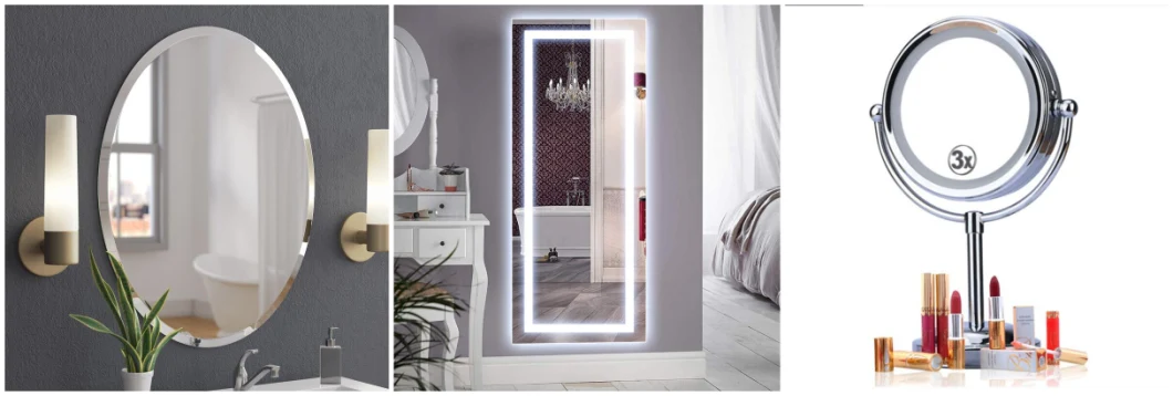 Gold Aluminum Rectangle Metal Frame Mirror Wall Mirror for Modern Home Decoration Luxury Interior Bathroom Entryway