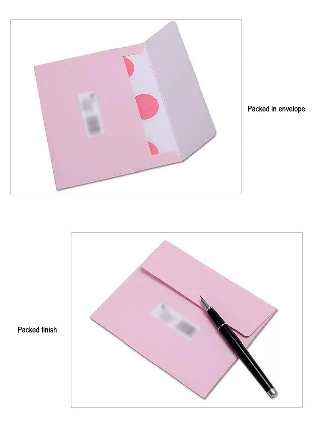 Imee Custom Paper Cards Elegant Kids Print Princess Folding Paper Greeting Cards with Envelope