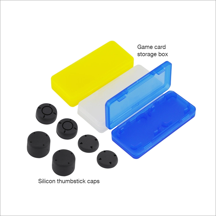 Colorful Game Card Storage Box with Silicone Thumbstick Caps for Nintendo Switch