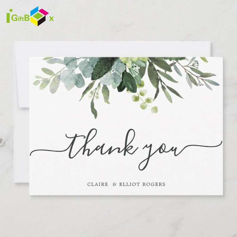 Fancy Texture Paper Personalized Thank You Business Card Insert Custom Thank You Card