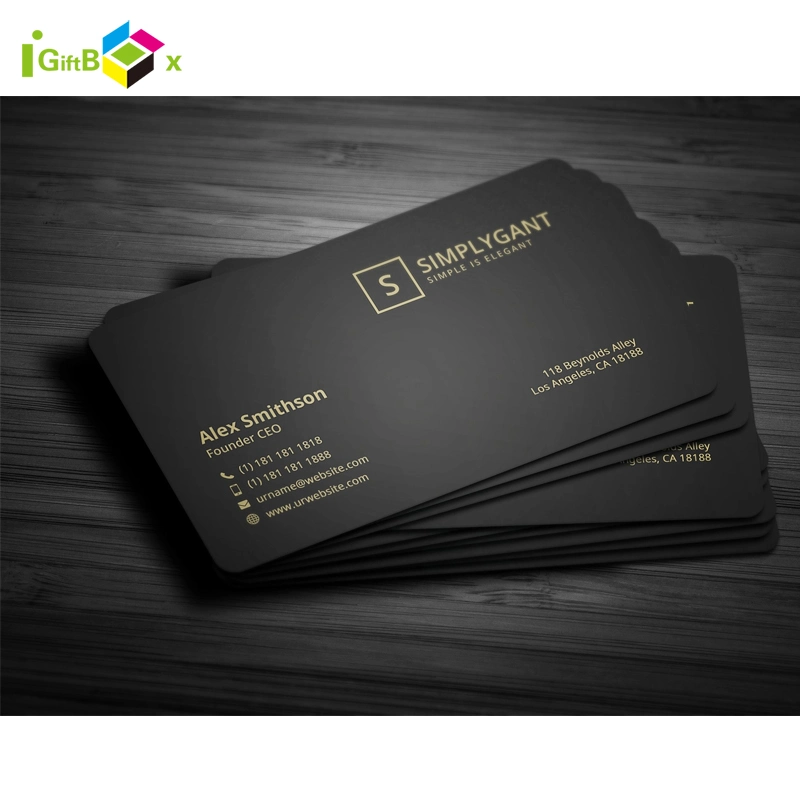 Texture Paper UV Satin Varnishing Paper Custom Business Cards Printing with Own Logo
