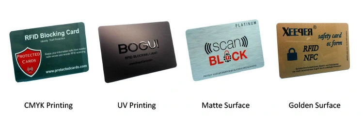 Custom Printing PVC RFID Blocker Card Wallet Credit Card Protector RFID Blocking Card