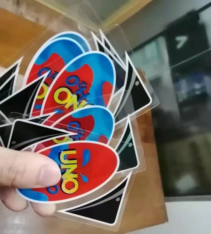 PVC Clear Customized Uno Playing Card Custom Logo