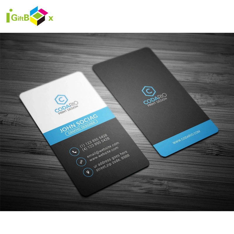 Texture Paper UV Satin Varnishing Paper Custom Business Cards Printing with Own Logo