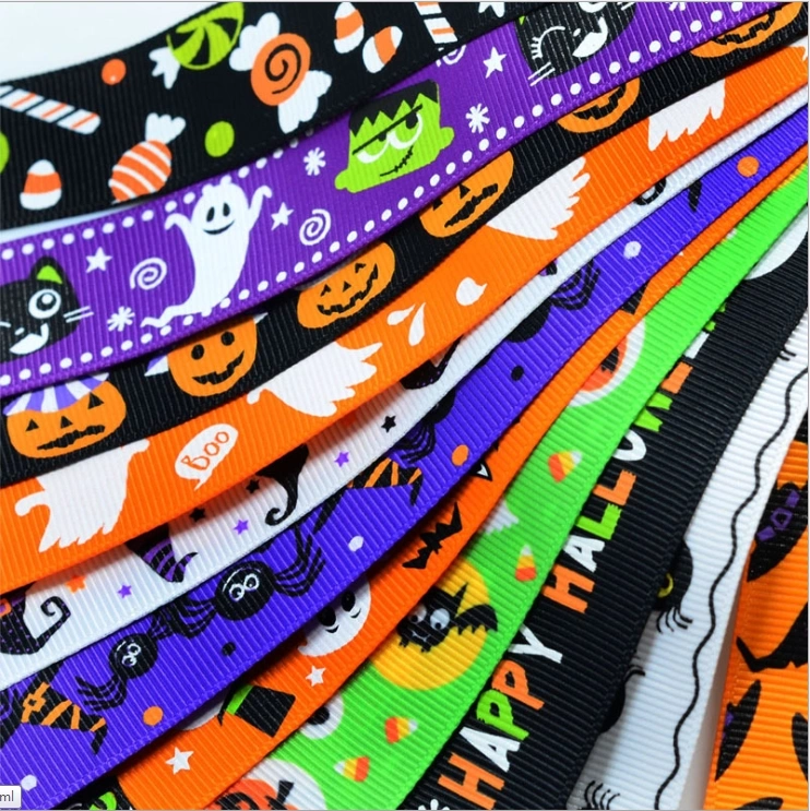 Personalized Custom Logo Heat Transfer Polyester Halloween Party Lanyards with Card Holder (YB-L-25)