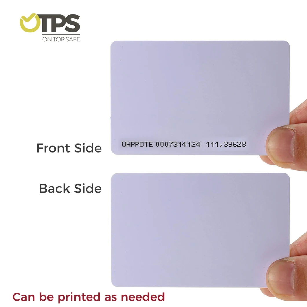 Custom Printing Sample 125kHz RFID Chip Blank Card Full Printing Card