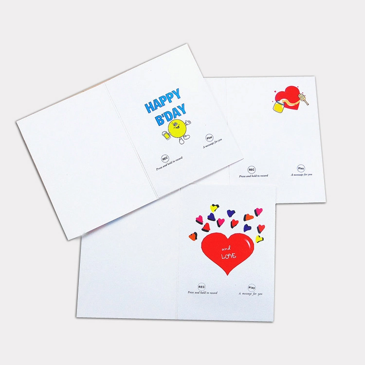 Wholesale Sest Selling Custom Manufacture Musical Greeting Card Music Chip Cards Music Business Promotional Cards