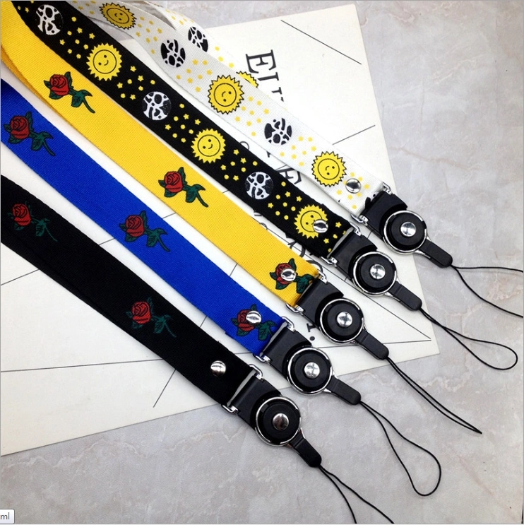 Personalized Heat Transfer Polyester Custom Sublimation Printed Neck Strap Lanyards with Card Holder (YB-L-22)