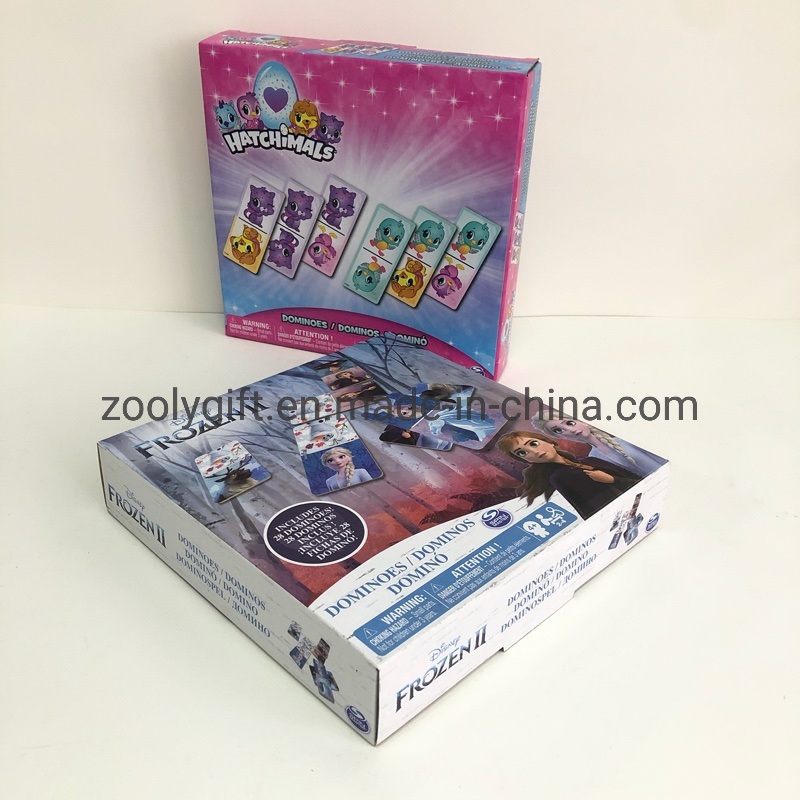 Customize Frozen Domino Kits Games Play Card Educational Play Toy Dominos Paper Cards