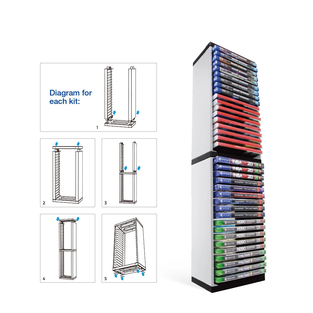 36 PCS Big Volume Game Card Storage Rack for PS5 CD Game Card Disc Box Bracket for PS5 Console