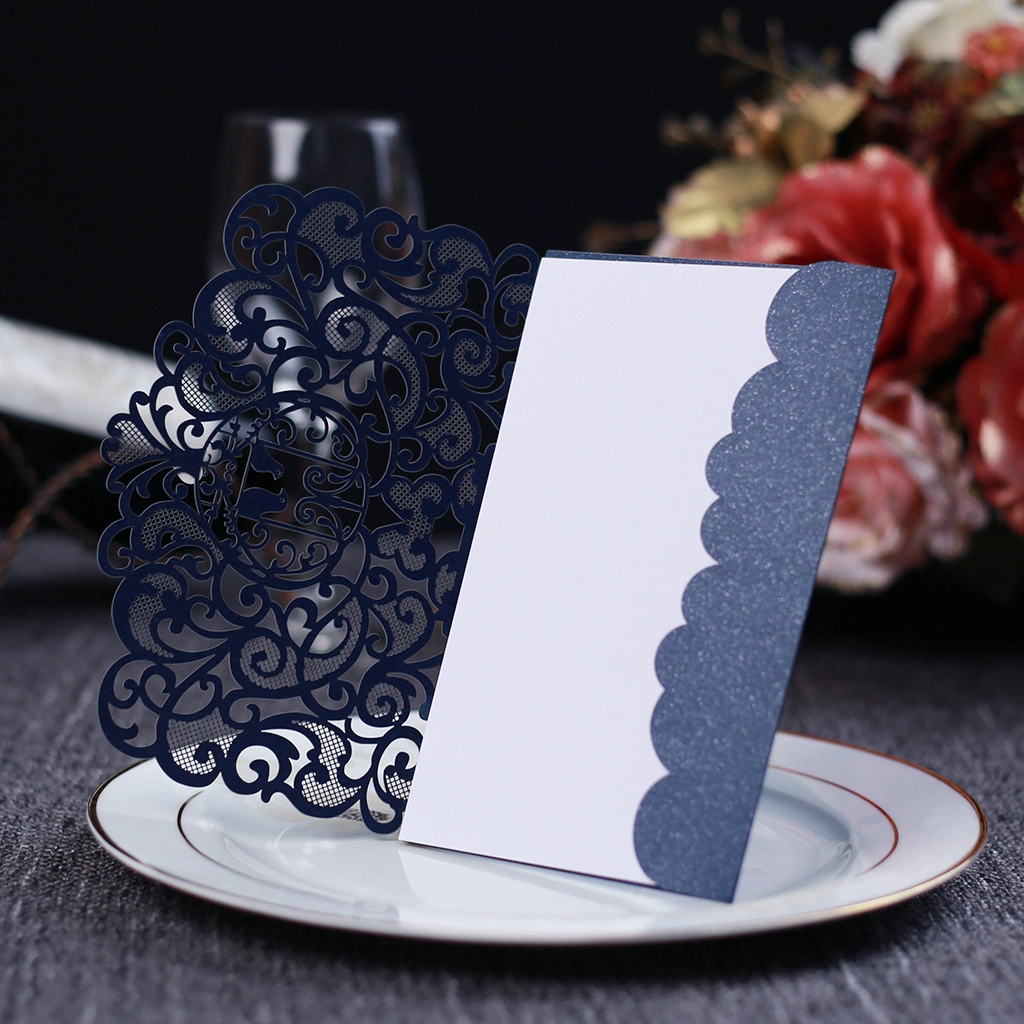 Personalized Custom Invitation Cards Delicate Carved Pattern Party Supply