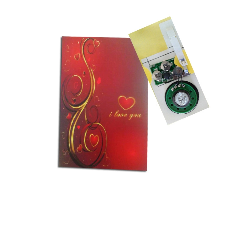 Chinese Fsupplier Personalized Music Greeting Card Musical Singing Card Custome