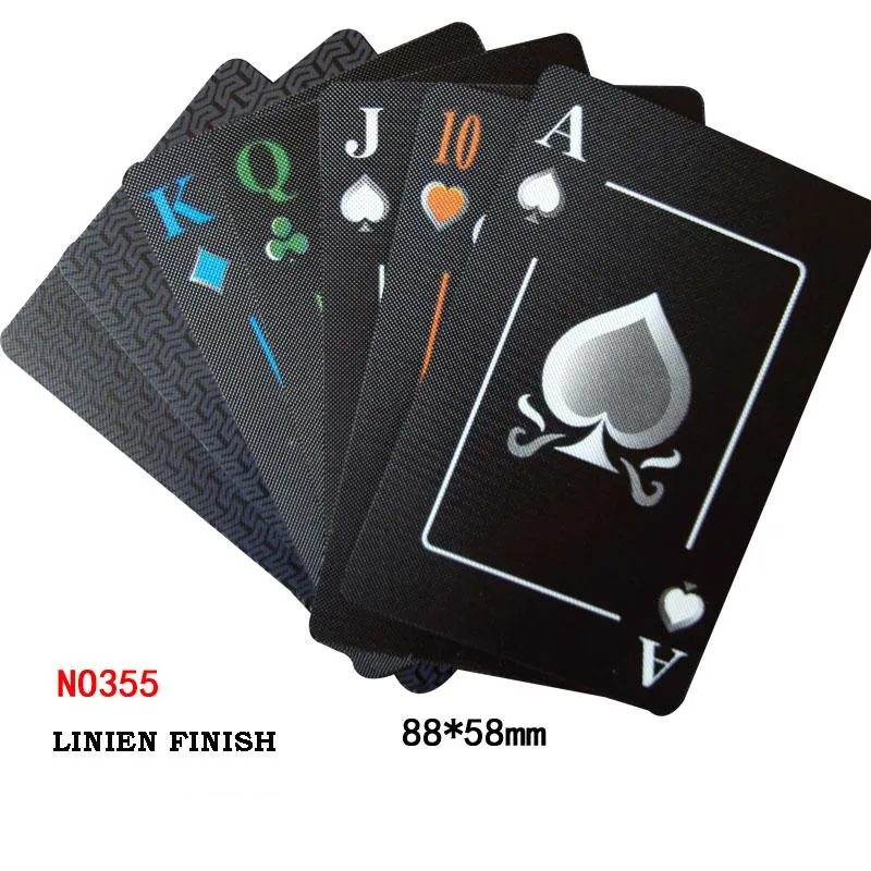 100% New Black Plastic Playing Cards/PVC Poker Playing Cards