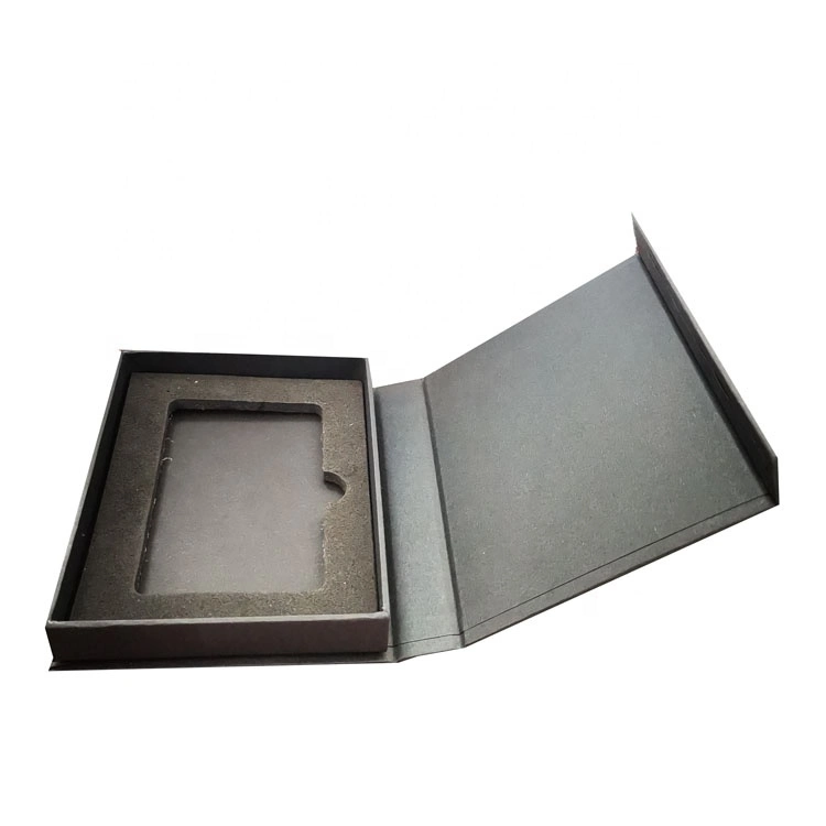 Matte Black Custom Card Gift Paper Box with Design