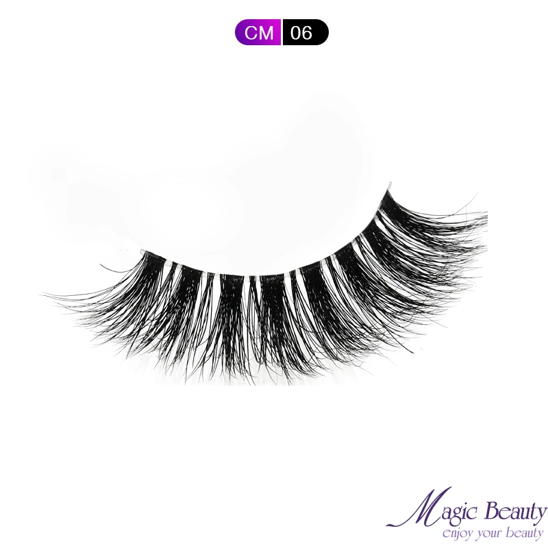 Cm06 Cm11 Create Your Own Brand Fishing Line Clear Band Mink Eyelashes with OEM ODM