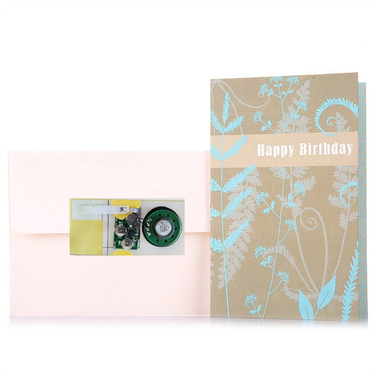 Personalized Happy Birthday Music Chip Greeting Card