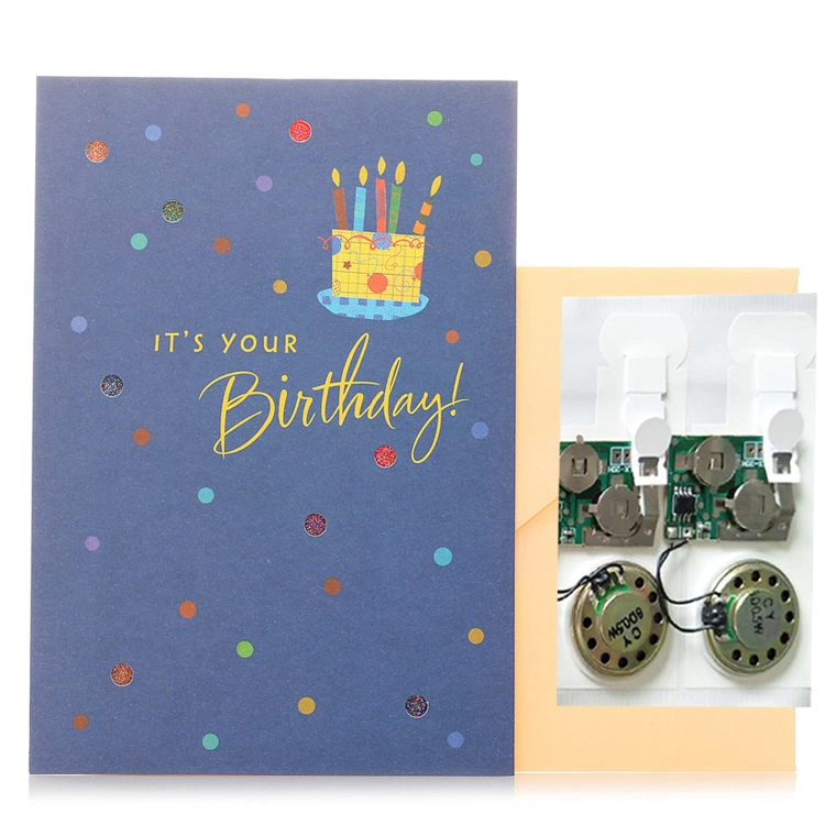 Personalized Happy Birthday Sound Music Chip Greeting Card