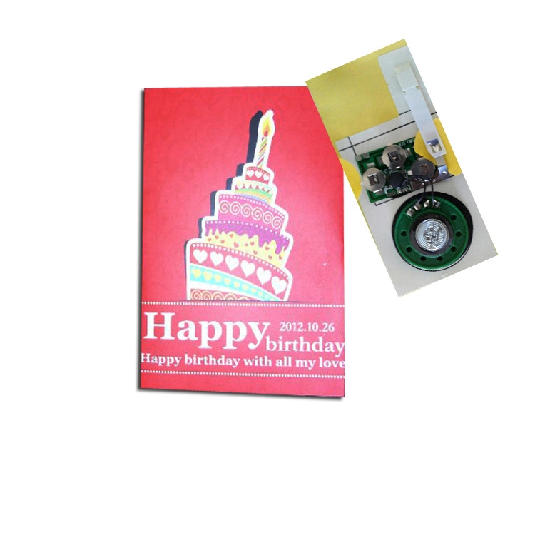 Chinese Fsupplier Personalized Music Greeting Card Musical Singing Card Custome