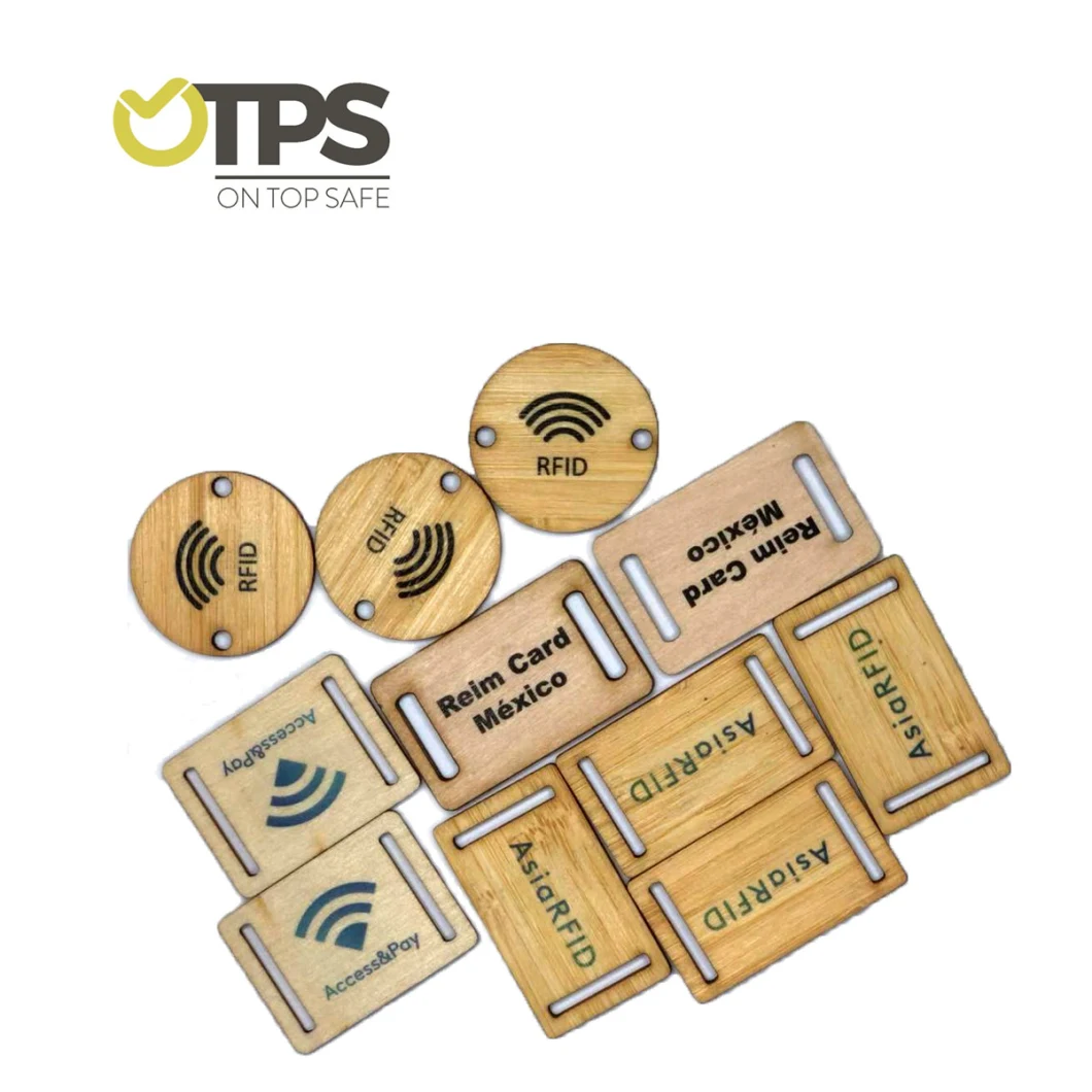 Custom Double Printing Full Printing Access Control RFID Bamboo Wood Business Card