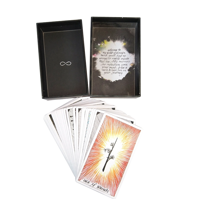 Custom Printing Tarot Cards Deck Oracle Cards Set with Instruction Book Party Game Set Packed by Magnetic Gift Box