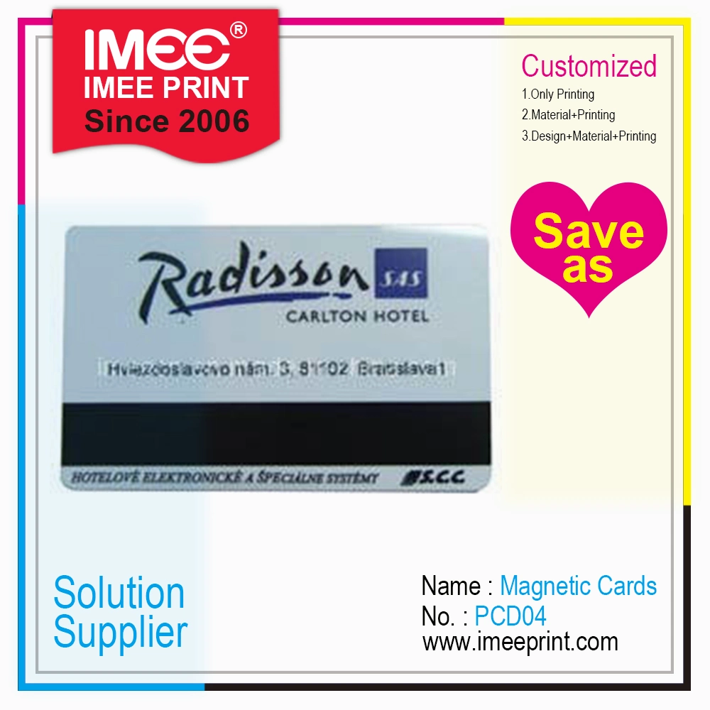 Imee Print Custom Design Printed Hotel Member Magnetic Cards PCD04