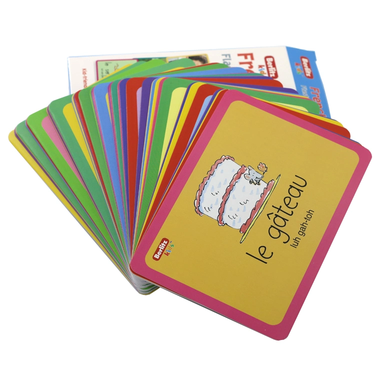 High Quality Custom Printing Children Playing Cards Paper Flash Cards Educational Learning Cards Customized Memory Card