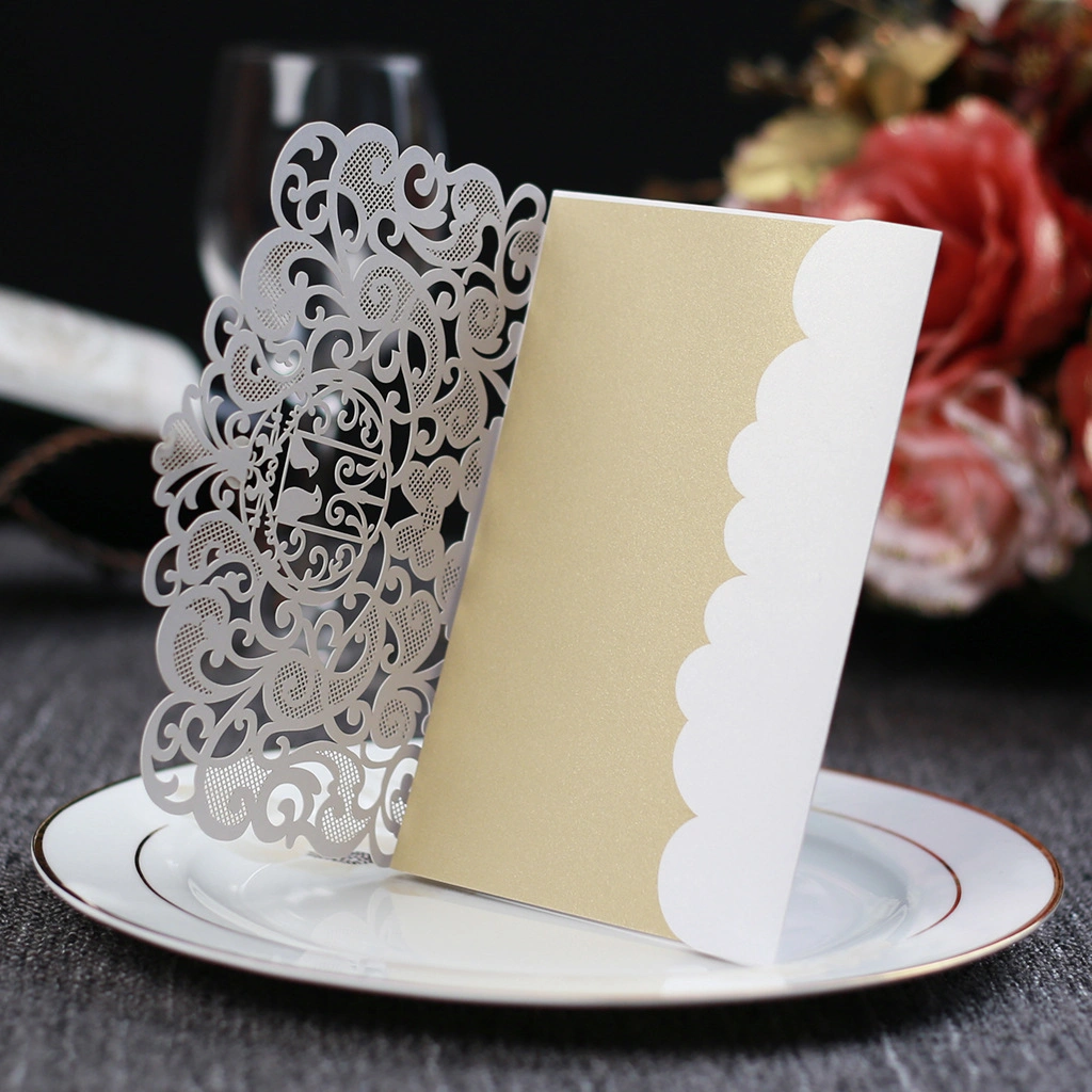 Personalized Custom Invitation Cards Delicate Carved Pattern Party Supply