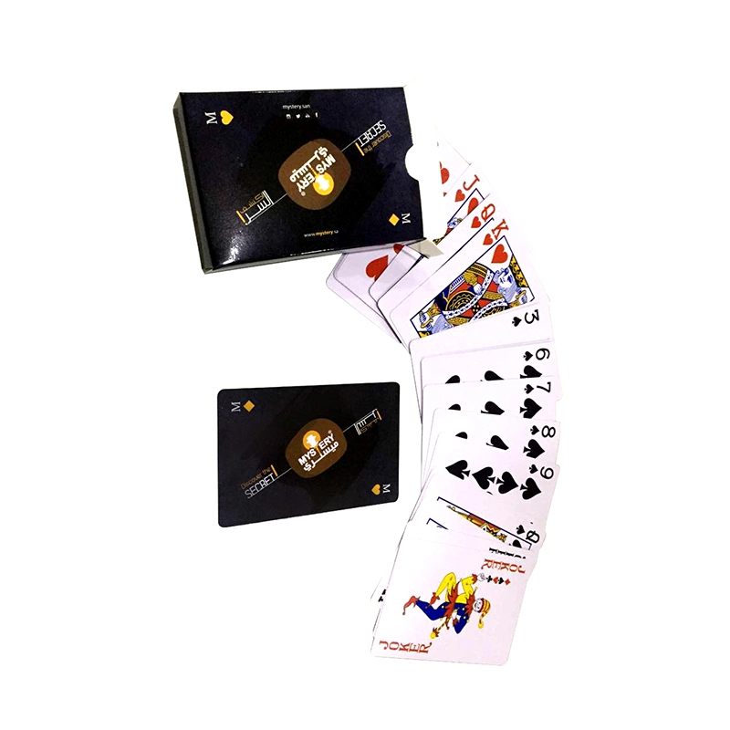 High Quality Black Plastic Waterproof Playing Card Decks