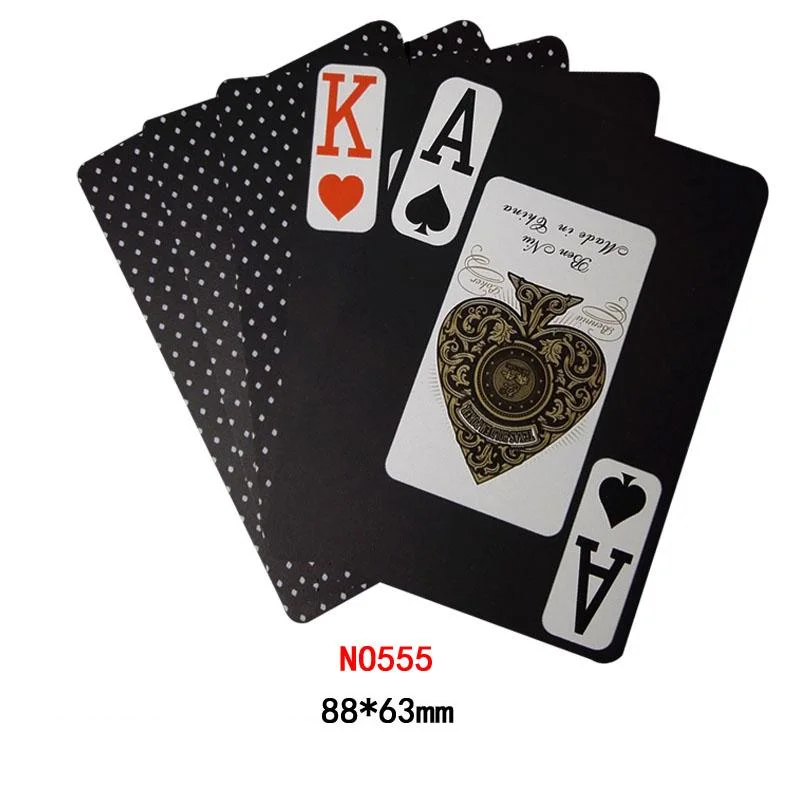 100% New Black Plastic Playing Cards/PVC Poker Playing Cards