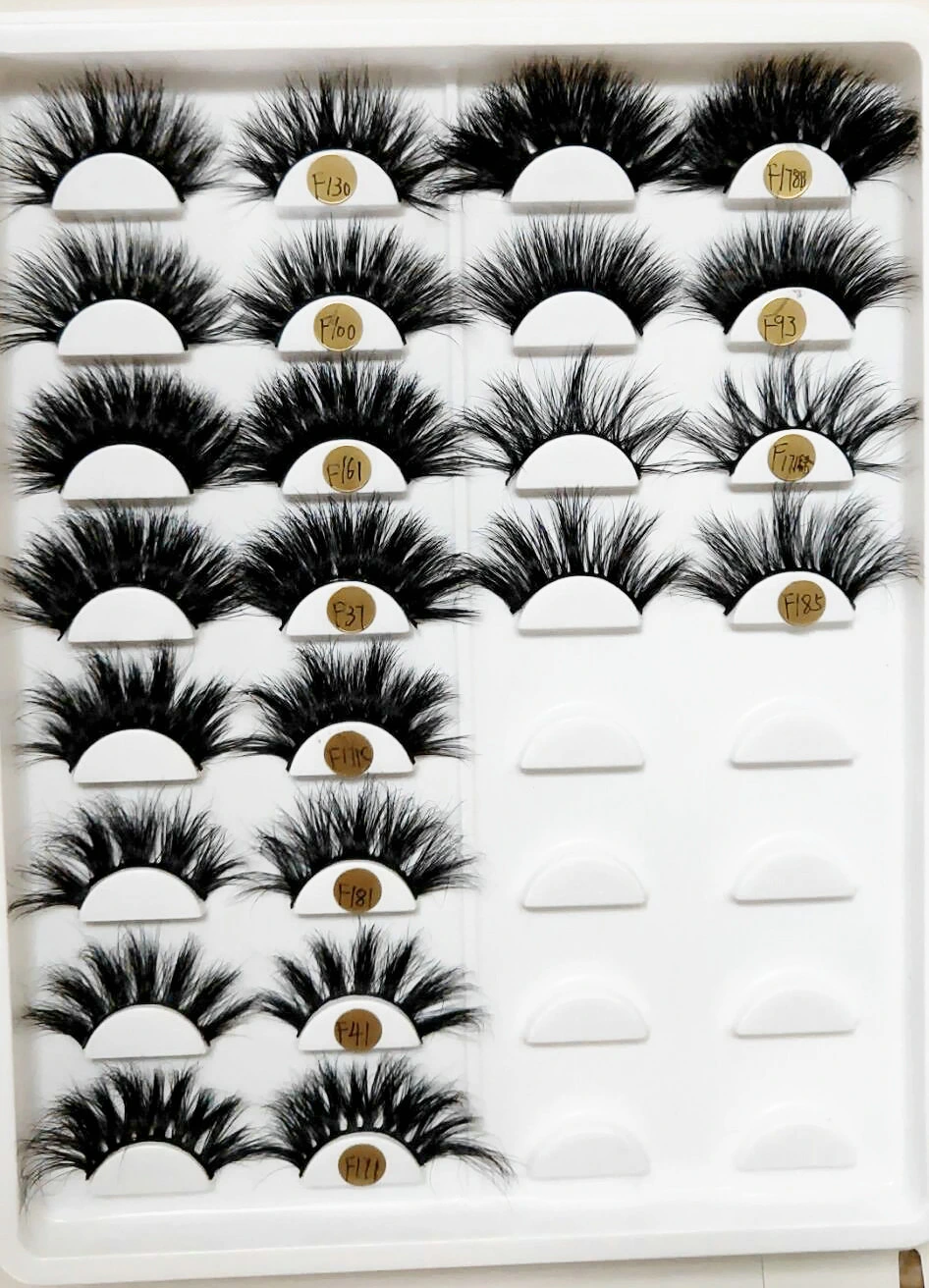 Luxury Premium Eyelashes 25mm Eyelashes Create Your Own Brand 3D Mink Lashes