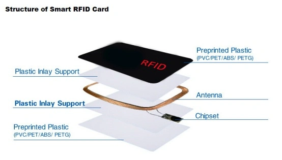 RFID Mf 1K Card Printable Blank Card Cr80 Standard Size