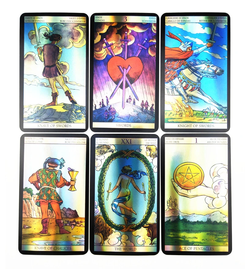 Customized Tarot Game Greeting Deck Eco Friendly Gold Playing Cards with Box Wholesale